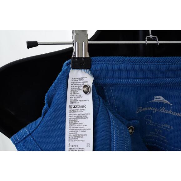 Tommy Bahama Blue Polo Shirt Mens Sz S Top - Picture 9 of 11